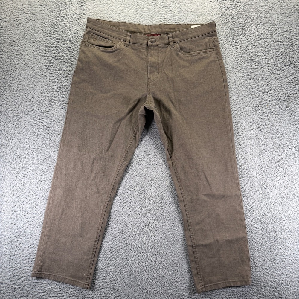 English Laundry Pant Mens 40x30 Brown Cotton Chino‎ Straight Leg Business Career